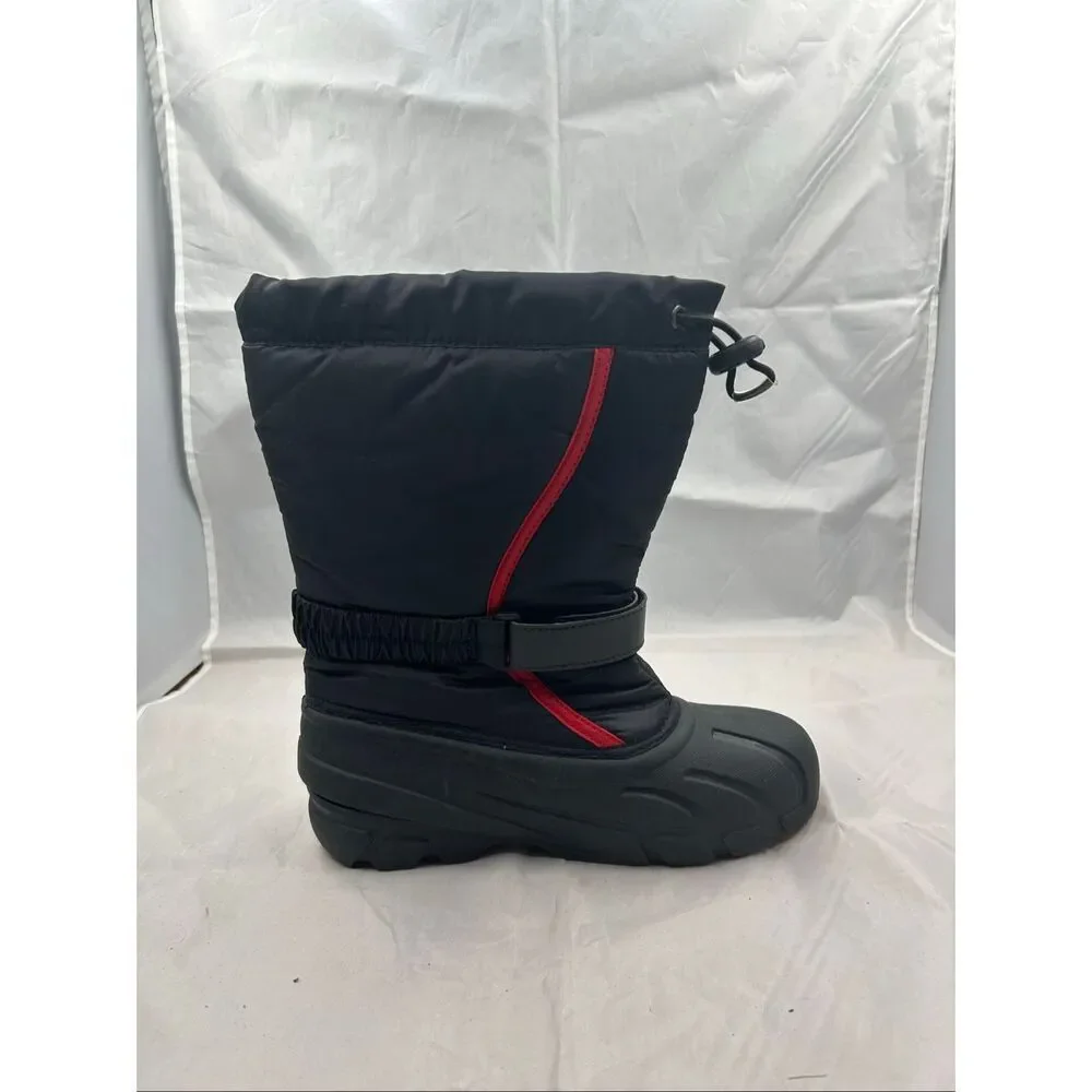 Sorel Winter Snow Boots Black Red Waterproof Thermal Size 6 Women